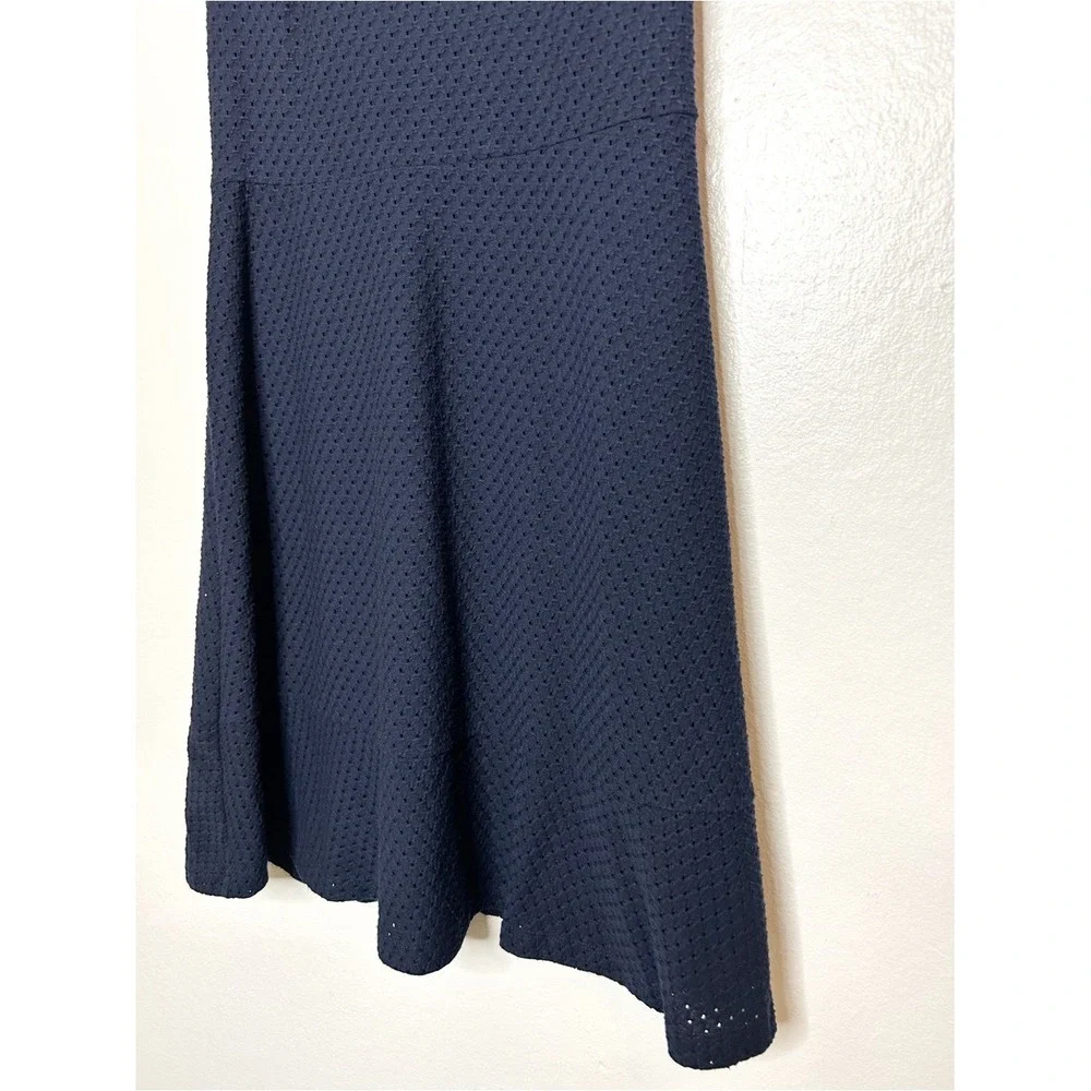 Ann Taylor LOFT Neutral Navy Blue Sleeveless Eyelet Mini‎ Dress 8